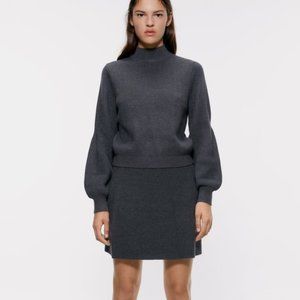 NWT Zara Grey Mock Neck Sweater